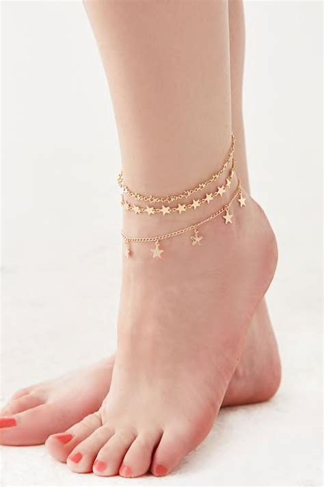 Star Charm Anklet Set Anklet Designs Foot Jewelry Ankle Jewelry