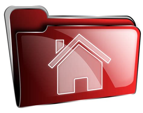 Folder Icon Red Home Openclipart