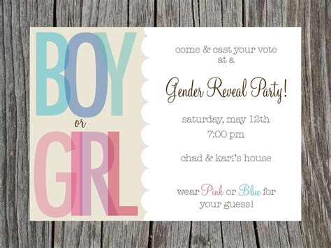 Free Printable Baby Gender Reveal Party Invitations
