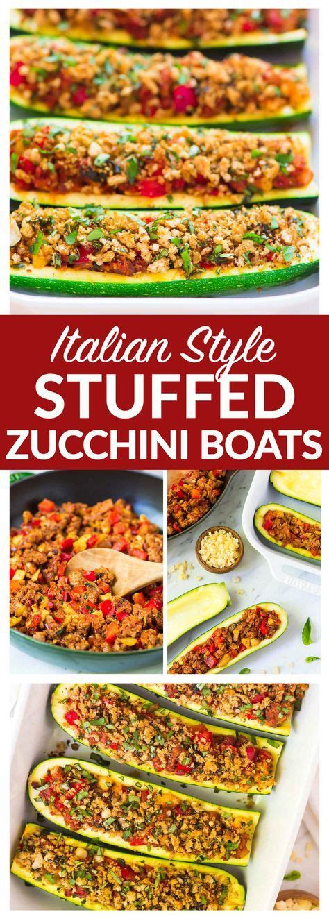 We would like to show you a description here but the site won't allow us. Healthy Italian Stuffed Zucchini Boats - low carb baked ...