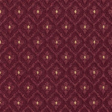 Burgundy And Gold Diamonds Upholstery Fabric By The Yard