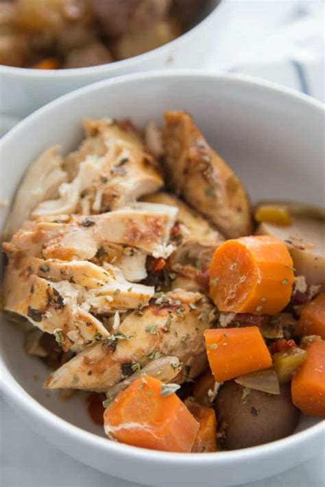 Jazz it up by modifying the sauce to suit your taste, whether that means making it sweeter with apricot preserves or adding cayenne pepper for extra spice. Slow Cooker Chicken Breasts with Carrots and Potatoes