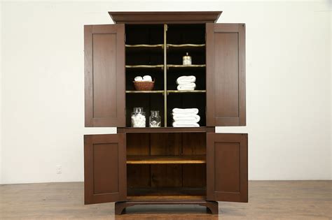 All of our products are built to fit your needs and hand made by some of the finest amish craftsmen in ohio. SOLD - Amish Country Pine Vintage Kitchen Pantry Cabinet or Armoire, Signed Ohio #31504 - Harp ...