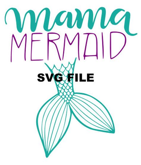 mama and daddy of the mermaid svg files etsy