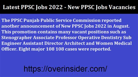 Latest Ppsc Jobs New Ppsc Jobs Vacancies