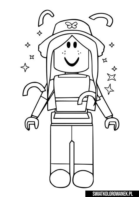 Roblox Girl Character Coloring Pages Roblox Girl Character Free Printable Coloring Pages Easy