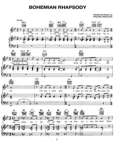 100%(7)100% found this document useful (7 votes). Bohemian Rhapsody Sheet Music Queen | Sheet music, Piano ...