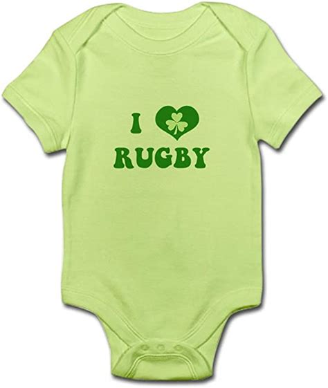 CafePress Love Rugby Body pour bébé Vert One Size Amazon fr
