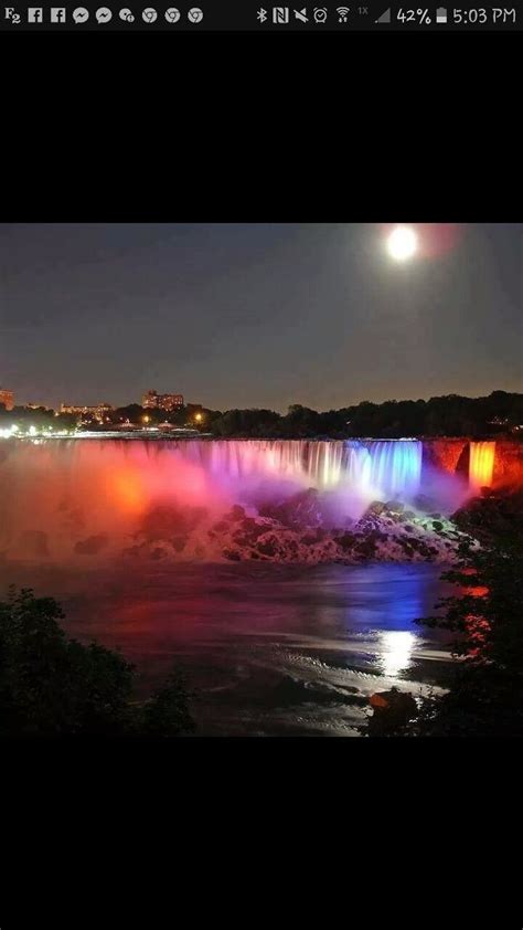 Niagara Falls At Night 😍 Niagara Falls At Night Niagara Falls