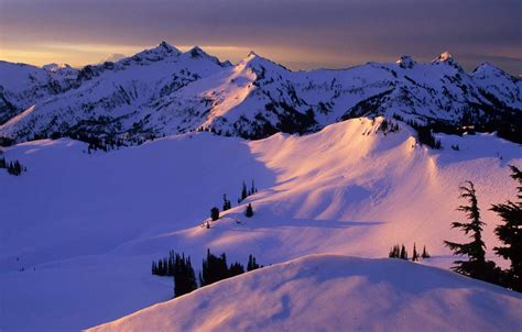 Winter Mountain Sunset Wallpapers Top Free Winter Mountain Sunset