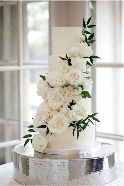 4 Tier Wedding Cake Green Wedding Cake Spring Wedding Cake Simple