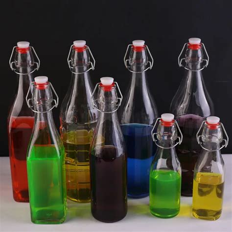 1l Colored Swing Top Stopper Glass Bottle Italian Archelitro Bottle