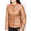 Ladies Vintage Tan Leather Jacket  Florence UK LJ