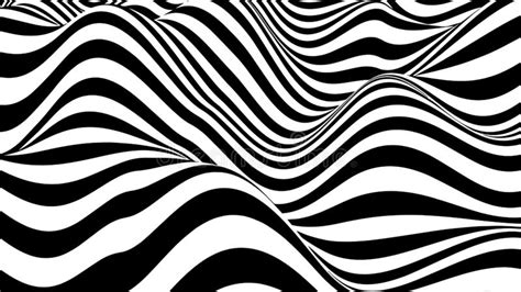 Important is that each brick is surrounded by the grey line, so a colour in between the dark and light colour of the bricks. Optical Illusion Wave. Abstract 3d Black And White ...