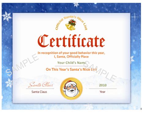 View, download and print santas official nice list certificate pdf template or form online. Printable Santa's Nice List Certificates | Santa Letter ...