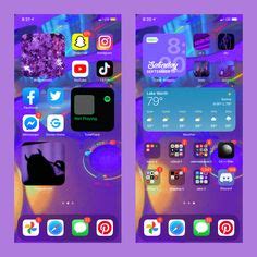 Is there something like this in ios? ios 14 home screen purple in 2020 | Iphone organization ...