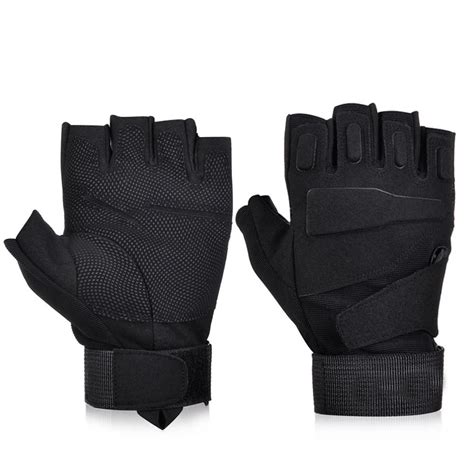 Black Hawk Fingerless Tactical Gloves Military Army Paintball Airsoft