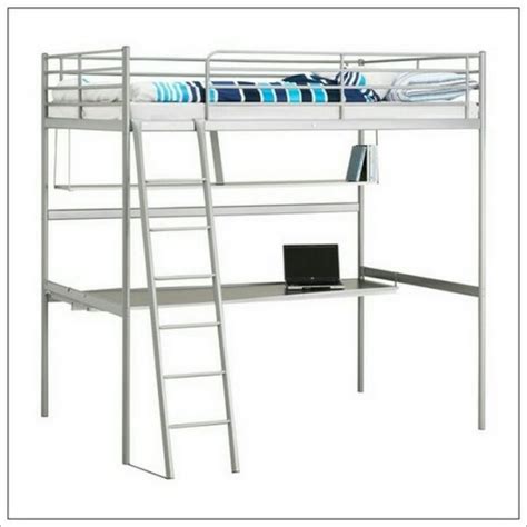 Favorite this post jun 30 loft bed parts Ikea Svarta Loft Bed Frame With Desktop And Shelf For Sale ...