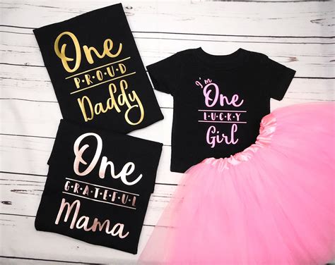 1st Birthday Shirts For Mom And Dad Happy Birthday Flowers