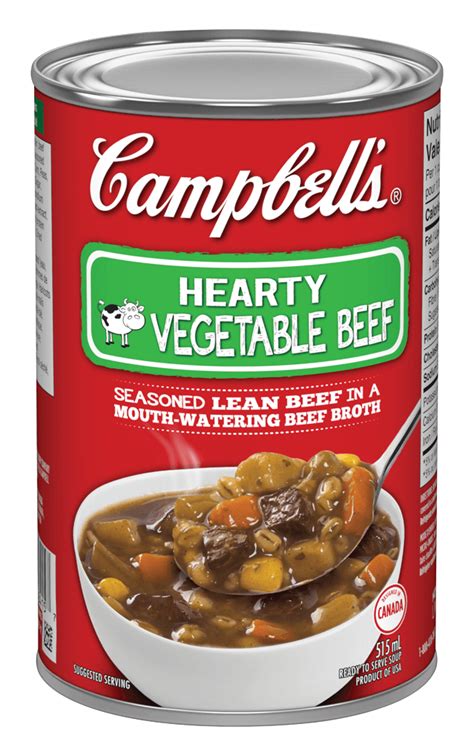 Campbells® Hearty Vegetable Beef 515 Ml Campbell Company Of Canada
