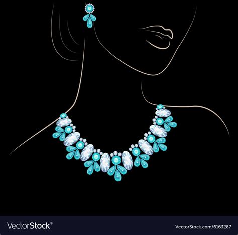 Woman And Jewelry Royalty Free Vector Image Vectorstock