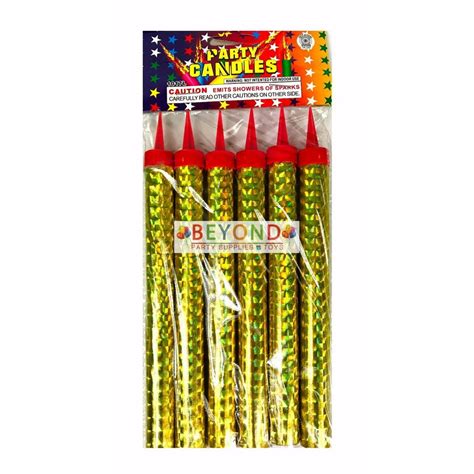 Sparkling Party Candles 6 Ct Firework Candle Small