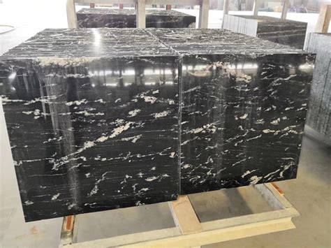 Black Juparana Granite Polished Black Granite Flooring Tiles Natural