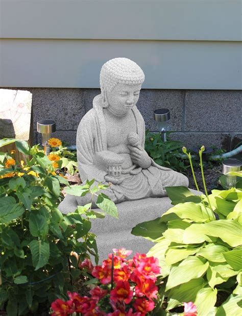 Large Sitting Buddha Statue Decor 24 Outdoor Garden Zen Spiritual Yoga