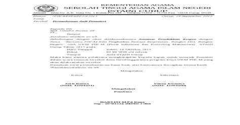 Surat Pemateridoc Pdf Document