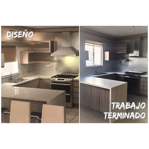 Desde donde quieras y cuando quieras, mediante 8 sencillos pasos. Diseño y trabajo terminado de cocina color Nogal Urbano ...