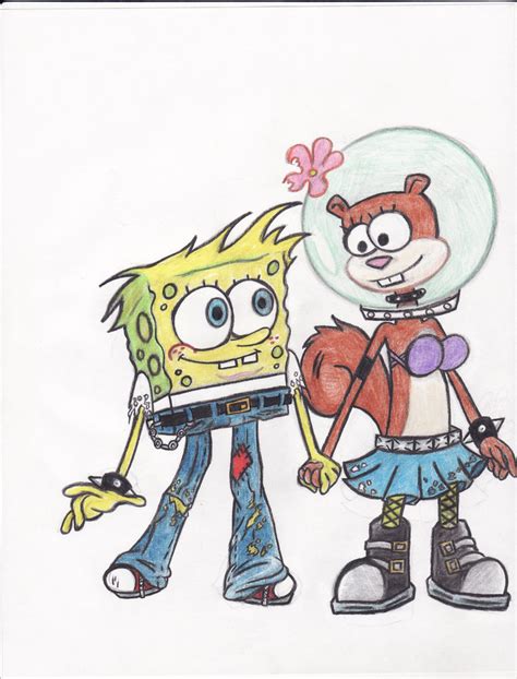 Spongebob And Sandy Fan Art Imagesee