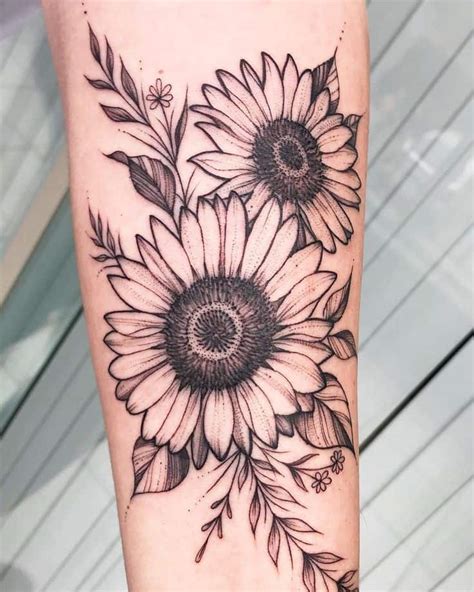30 Best Sunflower Tattoos For Women 2021