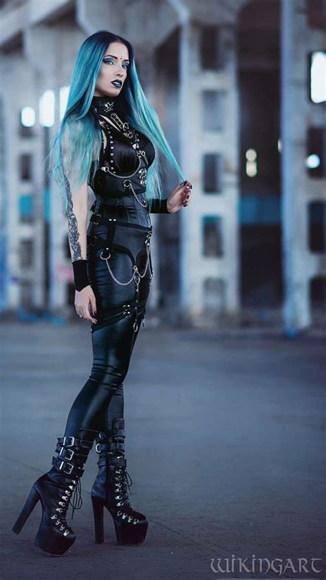 I Like The Blue Hair With The Pretty Face And The Black Leather Clothes