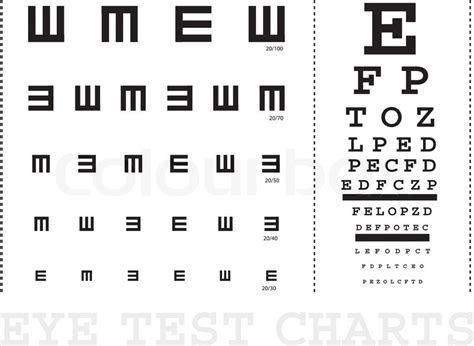 Vector Snellen Eye Test Charts For Children And Adults Stock Vector