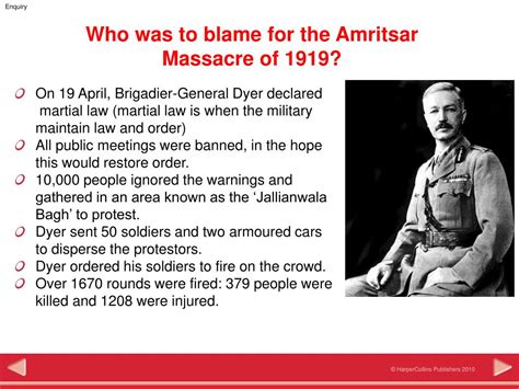 Ppt Who Was To Blame For The Amritsar Massacre Of 1919 Powerpoint Presentation Id 4859649