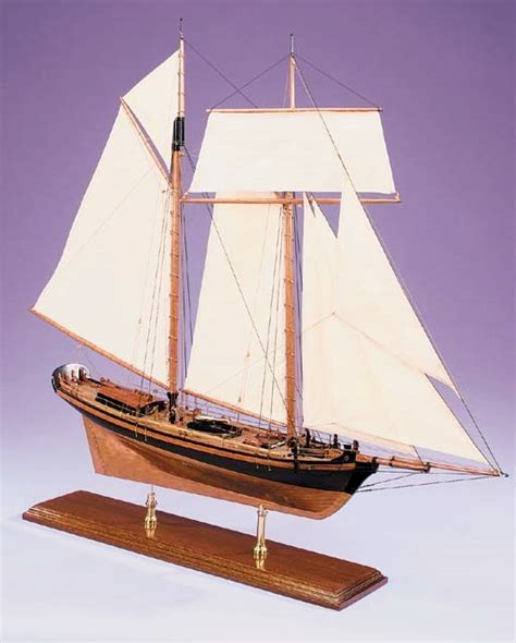 A Detailed Fully Rigged Display Model Of The American Armed Topsail