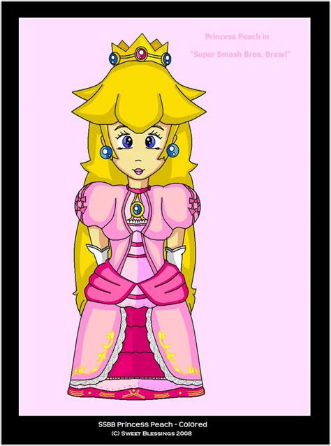 Ssbb Princess Peach Colored By Sweet Blessings On Deviantart