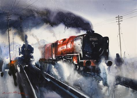 Steam Train Paintings For Sale Railway Art Online Art