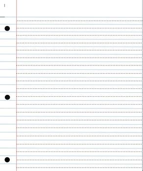 Elementary kindergarten writing paper with lines loose leaf: Handwriting Paper with Dotted Mid Line for Older Students ...