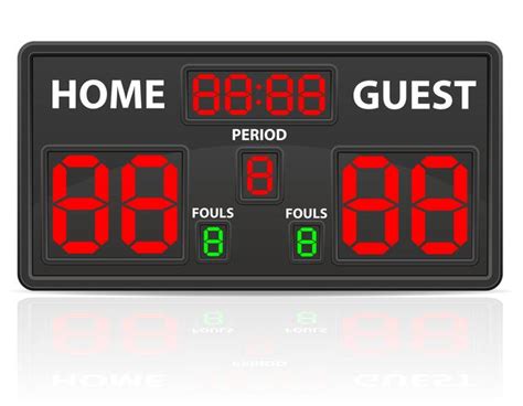 Basketball Sports Digital Scoreboard Vector Illustration 516312 Vector