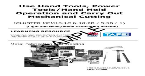 Use Hand Tools Power Toolshand Held Operation And · Pdf Fileoperation