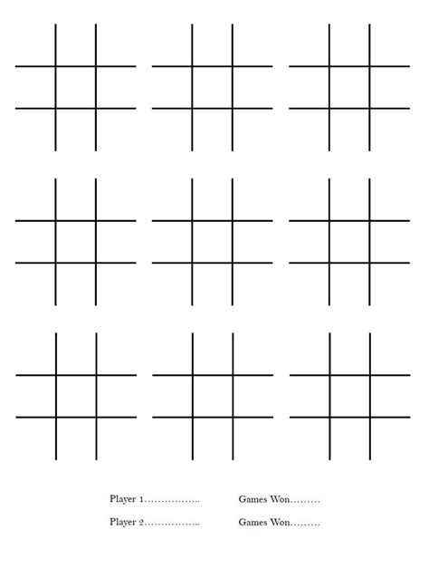 Tic Tac Toe Printable For Kids And Children Instant Digital Etsy