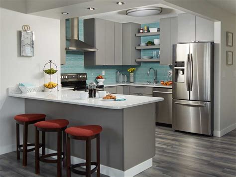 The kitchen design is kept simple and bright. Style-31 - Framed Overlay Slab Door | CliqStudios