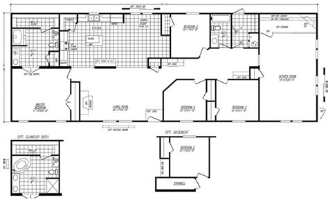 28 Double Wide Floor Plans 4 Bedroom Top Rated New Home Floor Plans