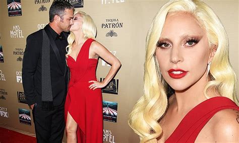 Lady Gaga Kisses Fiance Taylor Kinney At American Horror Story Hotel