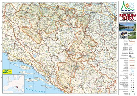 Tourist Map Of Republic Of Srpska