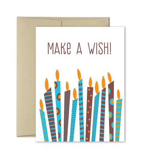 Birthday Card Make A Wish Greeting Card The Imagination Spot