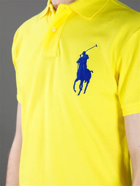 Lyst Polo Ralph Lauren Big Pony Polo Shirt In Yellow For Men