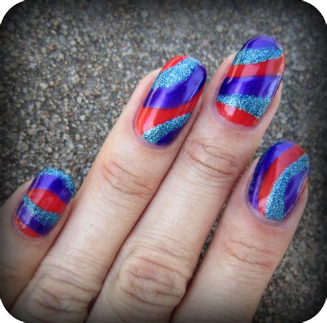 Concrete And Nail Polish Striped Nail Art