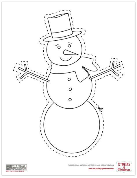 Large Snowman Template Snowman Paper Craft Crafts Pinterest